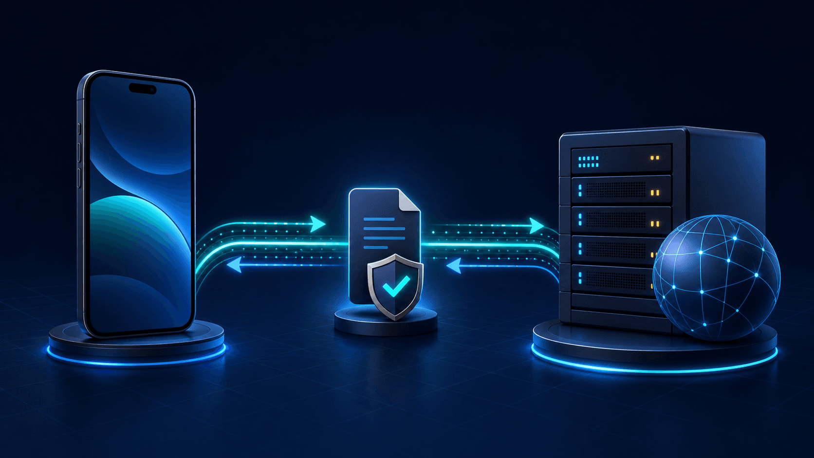 A secure connection between an iPhone app and a web domain through an AASA file