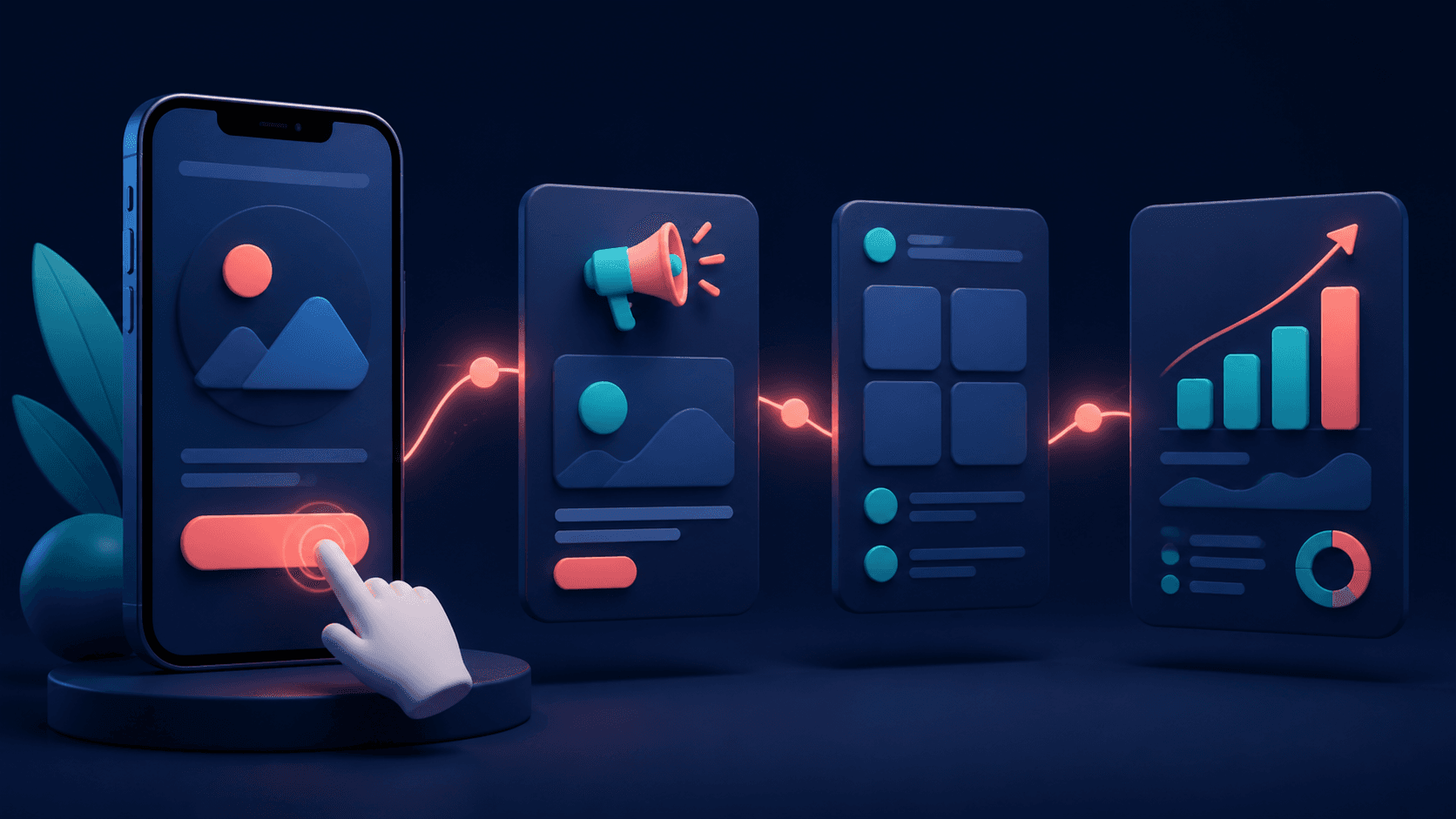 A mobile call-to-action journey from tap to campaign analytics