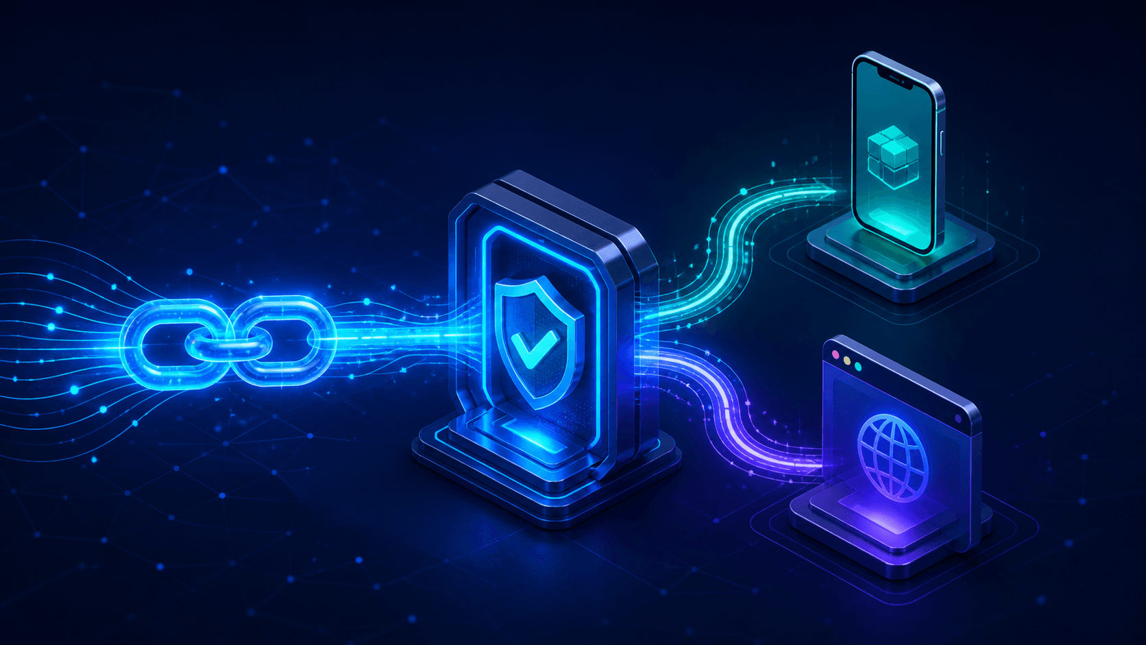 A verified HTTPS link routes users to app content or a web fallback
