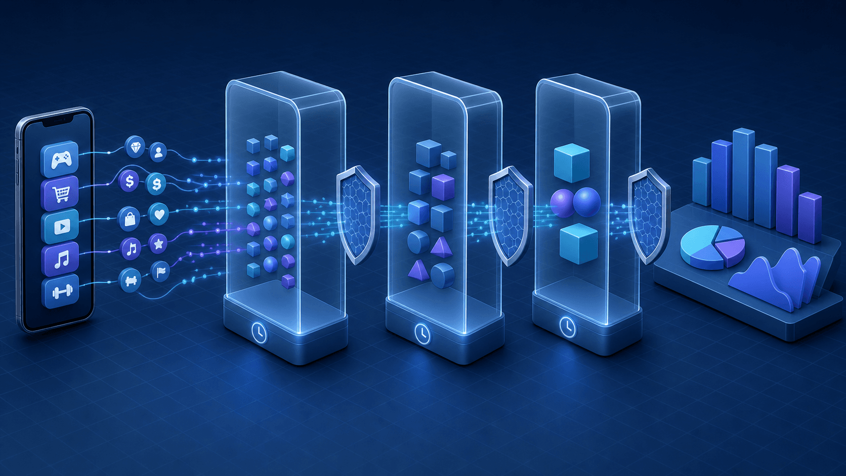 Three privacy-safe postback windows turning app activity into fine and coarse campaign signals